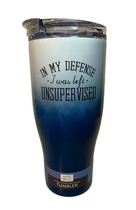 In My Defense I Was Left Unsupervised Stainless Steel Double Walled Tumbler - Picture 1 of 7