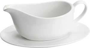 Gravy Boat, 17 Oz Gravy Boat with Saucer Gravy Bowl for Gravy Salad Spout Milk 1 - Picture 1 of 12