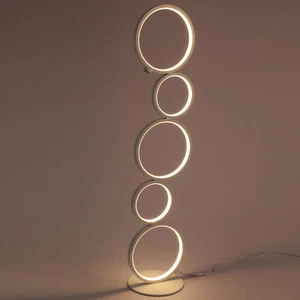 Modern 5 Rings LED Floor Lamp Night Corner Standing Light Decor Living&BedRoom - Picture 1 of 8