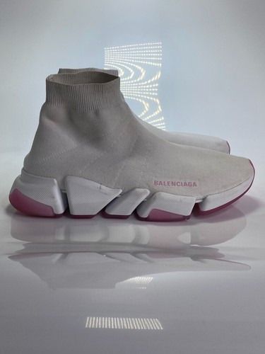 BALENCIAGA sneaker alta donna Speed 2.0 stampa logo maglia elasticizzata taglia 12