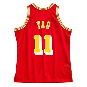 Yao Ming Houston Rockets 2004-05 Scarlet Mitchell Ness Hardwood Classic Jersey