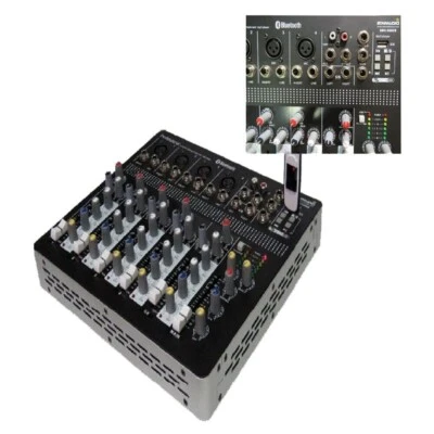 6-Channel Bluetooth Mixer Stage Recording Live Studio Mixing Console PA DJ Mixer - Image 1 of 4