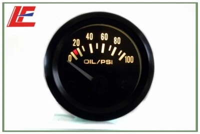 Universal 2'' 52mm Car Auto Oil Pressure Press Gauge 0-100PSI White LED GTWS - Image 1 of 4