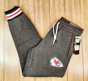 Kansas City Chiefs Youth NFL Team Apparel Comfort Fit Gray Joggers-Size M(10/12) - Picture 1 of 7
