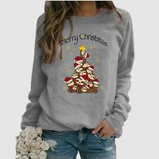 Frohe Weihnachten Sweatshirt Hoodies Frau Langarm Top Casual O Neck Damen