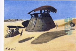 2015 Star Wars Journey to the Force Awakens Sketch Card Mohammed Sail Barge - Picture 1 of 1