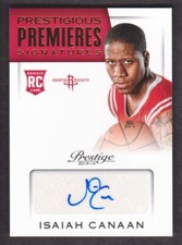 2013-14 Prestige Basketball Prestigious Premieres Sig #40 Isaiah Canaan Auto