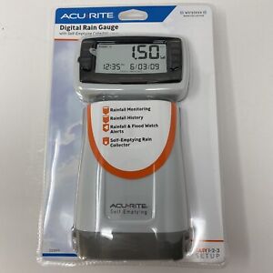 Acurite Wireless Digital Rain Gauge with Self-Emptying Collector  New Sealed