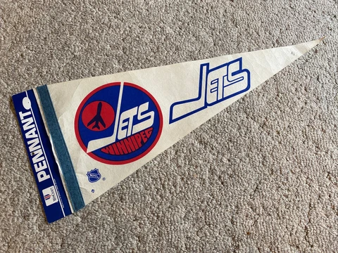 Vintage 1970s Winnipeg Jets NHL Hockey Pennant - NOS Cover