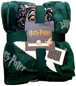 Primark Harry Potter Slytherin Super Soft Sherpa Throw Bed Blanket Home Decor - Picture 1 of 4