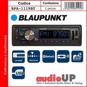 AUTORADIO UN DIN MECHLESS CON RDS E BLUETOOTH PRESA USB E LETTORE SD CARD.