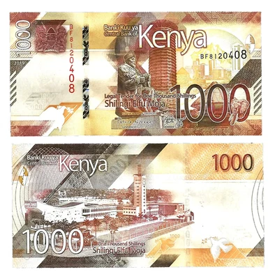 2019 KENYA - 1000 SHILLINGS - P#56 - UNC - L7 - Image 1 of 2
