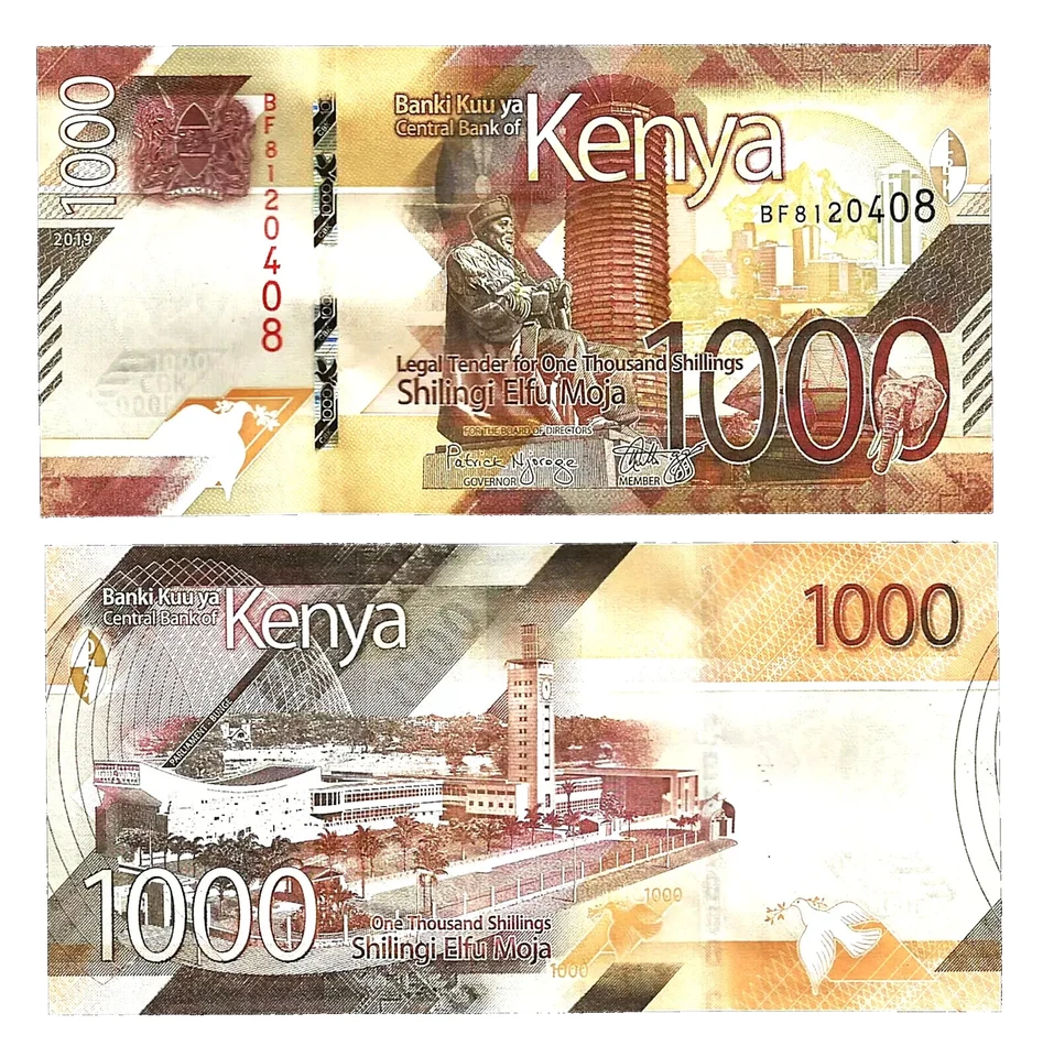 2019 KENYA - 1000 SHILLINGS - P#56 - UNC - L7 - Image 1 of 2