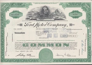 Aktienzertifikat Ford Motor Company 1974 - Bild 1 von 1