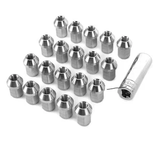20pcs M12*1.5 Stainless Steel Wheel Nuts Lug Nuts Universal Hex 19mm Length 35mm - Bild 1 von 8