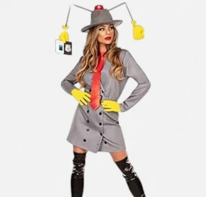 Disfraz de detective de Halloween para mujer Tipsy Elves talla grande - Imagen 1 de 2