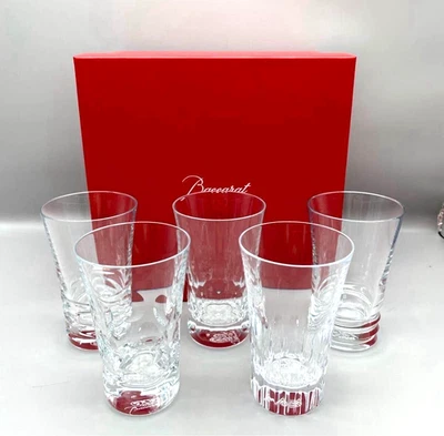 Baccarat glass Classic 5 tumblers Set  ETNA VEGA ROSA BIBA BELUGA Unused - Image 1 of 4