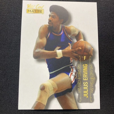 JULIUS ERVING  2022 WILD CARD  MATTE #MB43 76ERS  HOF - Image 1 of 2