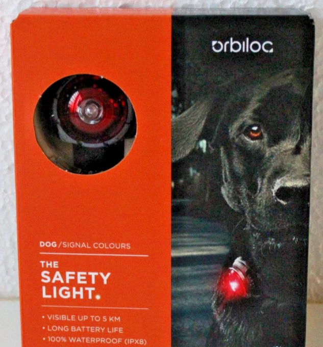 Orbiloc Dog Dual LED ,Sicherheit Halsband Lampe Hund, Rot- 4.5 25115 S1
