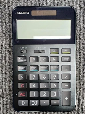 CASIO S100X-BK Black Calculator Hi-end Desktop Premium Used From JAPAN  - Image 1 of 3