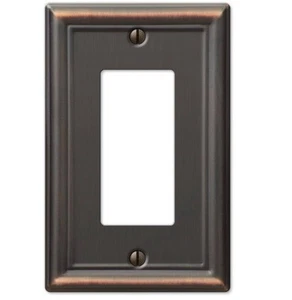 Amerelle 149RDB Chelsea Wallplate, 1 Rocker, Aged Bronze - Bild 1 von 2