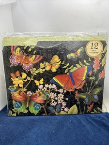 Punch Studio Butterflies 12 File Folders Botanical Butterfly Floral - Picture 1 of 6