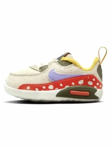 Nike Max 90 SE Crib Bootie Shoes DR0407 200 Pearl White Light Thistle Leather 2C - Picture 1 of 3