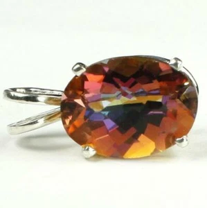 925 Sterling Silber Anhänger, Twilight Fire Topas, SP006 - Bild 1 von 4