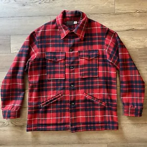 Vintage Pendleton Wool Mackinaw Cruiser Jacket Size Large Red/Blue. EUC - Picture 1 of 7