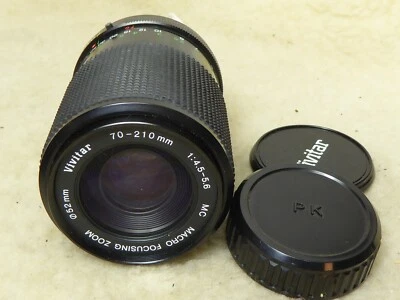 Vivitar f4.5-5.6 70-210mm PKA fit lens pk + filter + cap. optics in great condit - Image 1 of 3