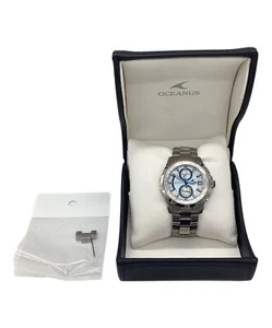 Casio Oceanus Manta OCW-S2000PW-7A Men's Solar Radio Quartz Watch, Used - Picture 1 of 10