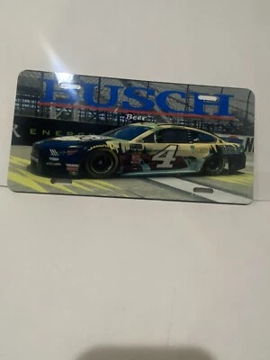 Busch Beer License plate NASCAR￼ ￼Logo Anheuser Busch Budweiser Man Cave Tiki - Image 1 of 4