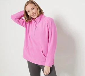 zuda Polar Fleece Quarter Zip Fleece Pullover - Azalea Pink - Size S *NEW* - Picture 1 of 1