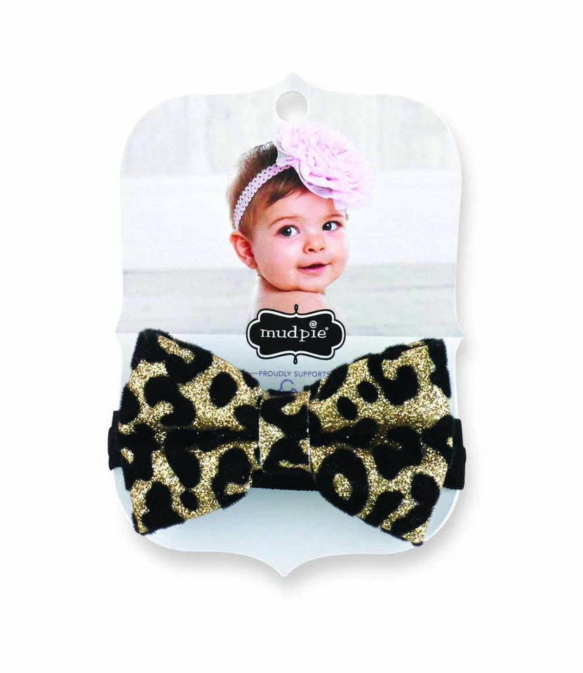 Mud Pie 豹纹闪光柔软头带 — 第 1/1 张图片