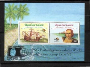 PAPUA NUEVA GUINEA MNH 1992 MS666 EXPOSICIÓN MUNDIAL DE ESTAMPILLAS COLOMBIANAS - Imagen 1 de 1