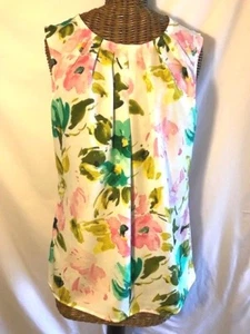 MERONA - FLORAL PLEATED SLEEVELESS BLOUSE - SP - Picture 1 of 3