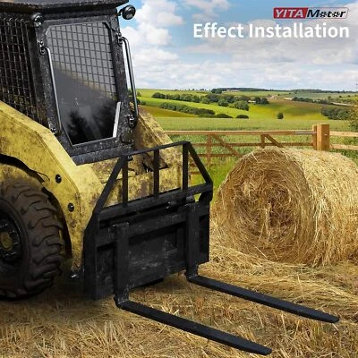 Marco de horquilla de palets de 46" de alta resistencia cuchillas de 48" capacidad 4000 lb para tractores Foto 1 de 4