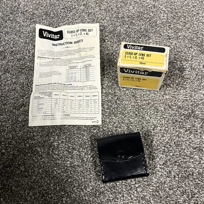 Vivitar 49mm +1 +2 +4 Close Up Lens With Box Deadstock - Image 1 of 4