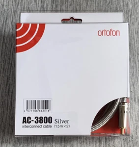 Ortofon AC-3800 Silver RCA Interconnect Cable (1.5m / Pair) Audio Made in Japan - Picture 1 of 11