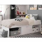 Low Sleeper Cabin Storage Bed In White