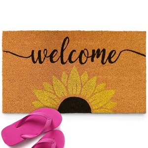 Sunflower Welcome Mat 30x17 Inch, Sunflower Door Mat Outdoor, Sunflower Outdo... - Picture 1 of 9