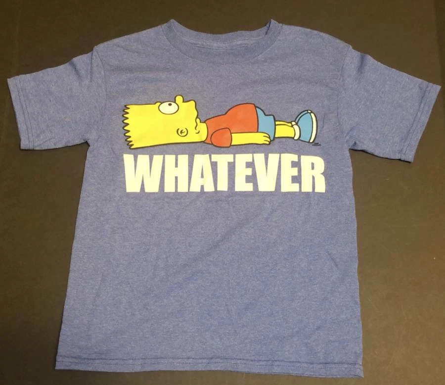 CAMISA DE LOS SIMPSON BART WHAT BOYS TALLA 6/7 8 NUEVA Foto 1 de 1