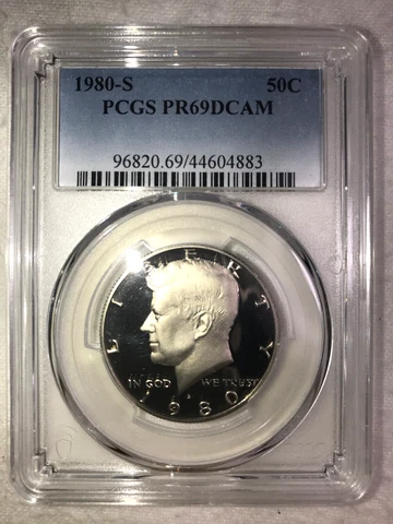 1980 S Kennedy half dollar proof PCGS PR69 DCAM Cover