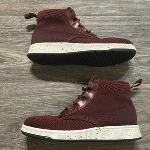 Dr. Martens Size 8 Telkes Knit Boots Sneakers Doc Oxblood Red Memory Insole - Picture 1 of 12