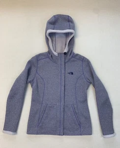 The North Face Jacket Womens S/P  Fleece Lined Purple Hooded Full Zip Button - Picture 1 of 13