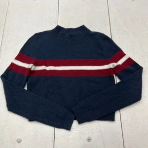 Hollister Blue & Red Striped Knitted Sweater Women's Size Small - Picture 1 of 6