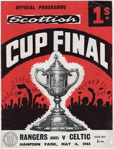 VINTAGE FOOTBALL PROGRAMME RANGERS v CELTIC SCOTTISH CUP FINAL 4th MAY 1963 - Picture 1 of 2