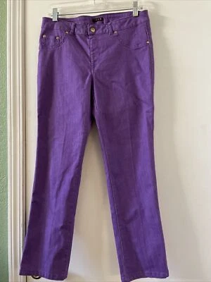 IMAN Women Purple Pants Size Medium Short - Imagem 1 de 4