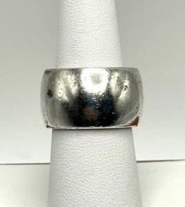 VINTAGE ZINA OF BEVERLY HILLS STERLING SILVER WIDE BAND RING SIZE 6.5 - Picture 1 of 5