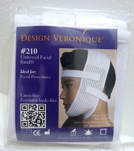 Design Veronique #210 Universal Facial Band - White - Latex-Free - Picture 1 of 1